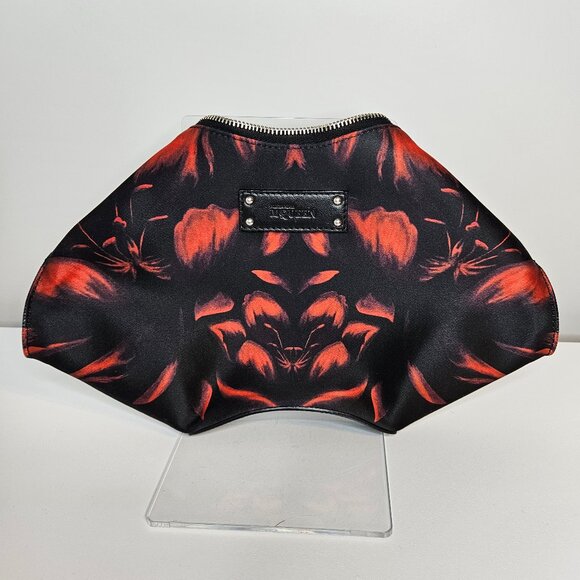 Alexander McQueen Floral Mana Zip Ip Clitch - EUC - Picture 1 of 13